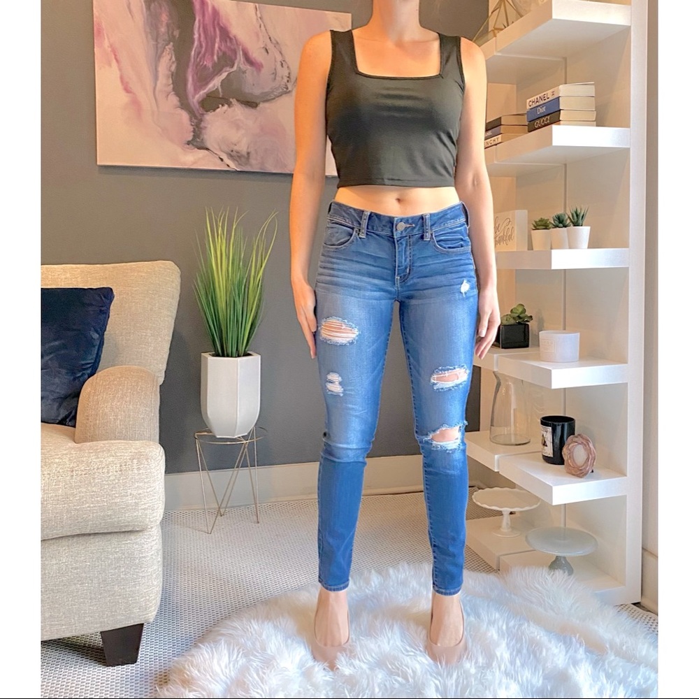 American Eagle Super Stretch Ripped Jeggings